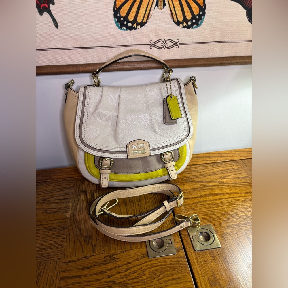 Coach Madison Annabelle in Color block Leather